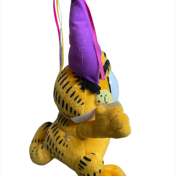 Vintage, Large, Paws, Garfield, With Party Hat, Present, Plush, - Picture 3 of 4